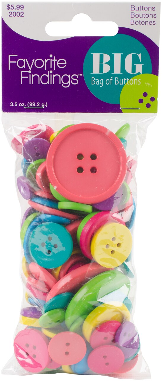 Blumenthal Favorite Findings Big Bag Of Buttons-Carnival 3.5oz
